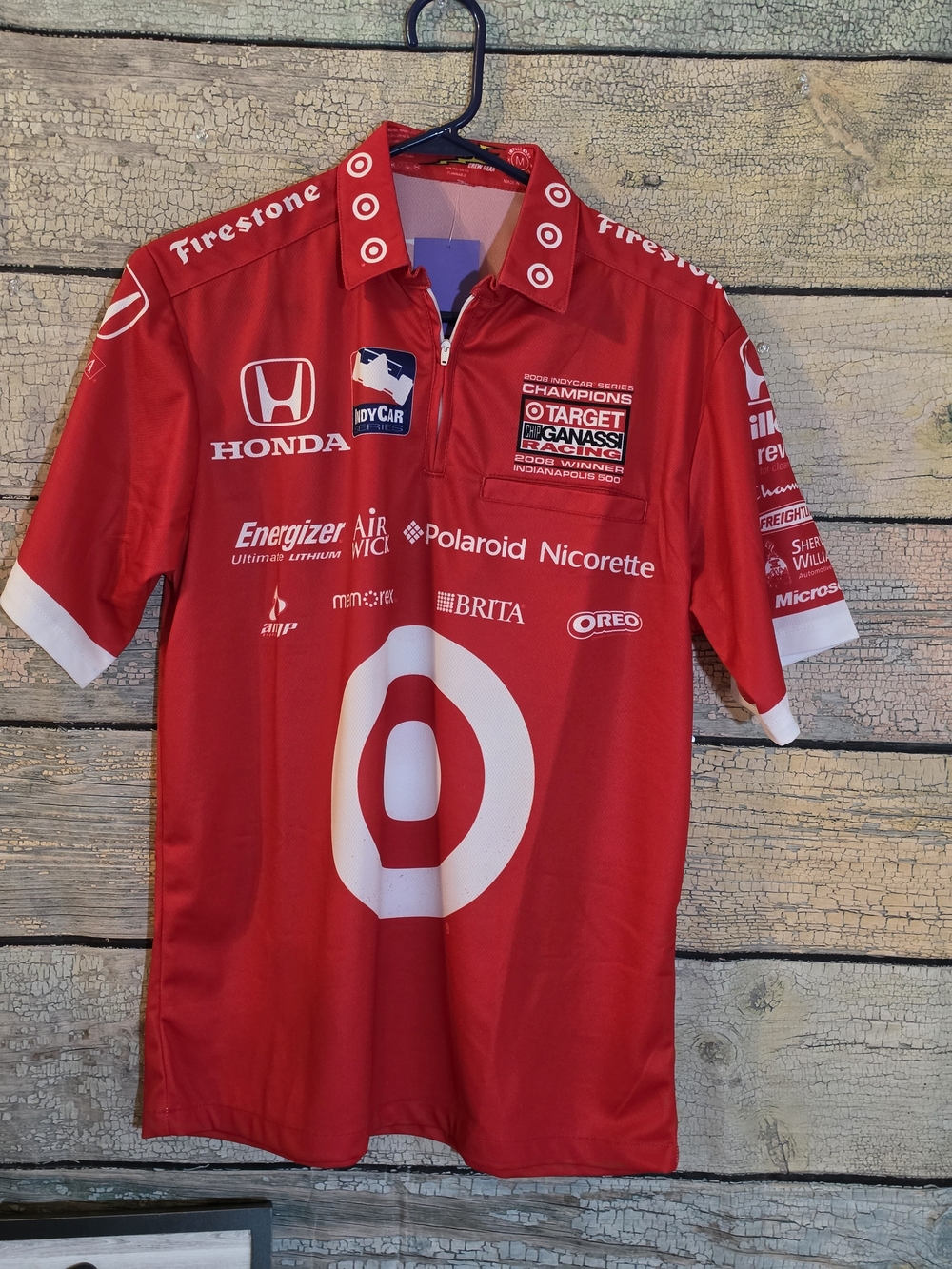 Target Racing Red Men's Chip Ganasi Shirt with Sponsor Logos
